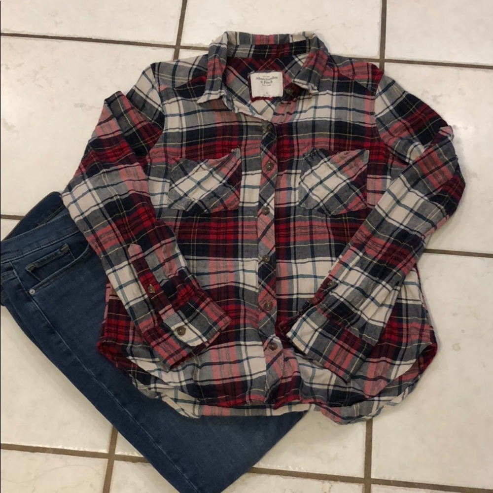 Abercrombie and Fitch plaid shirt EUC